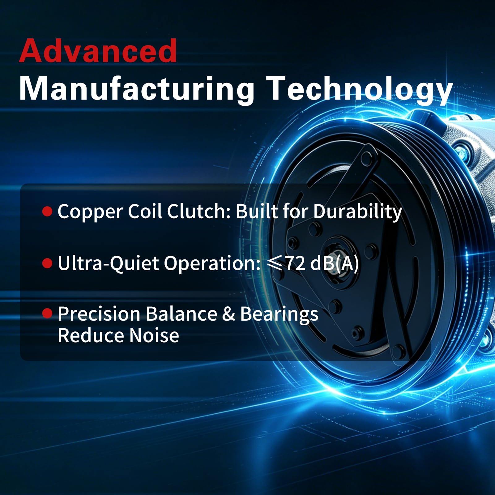 FKG AC Compressor and A/C Clutch 92600JA00A Fit for 2007-2012 Nissan Altima 2.5L, 2007-2012 Nissan Sentra 2.5L - Image 3