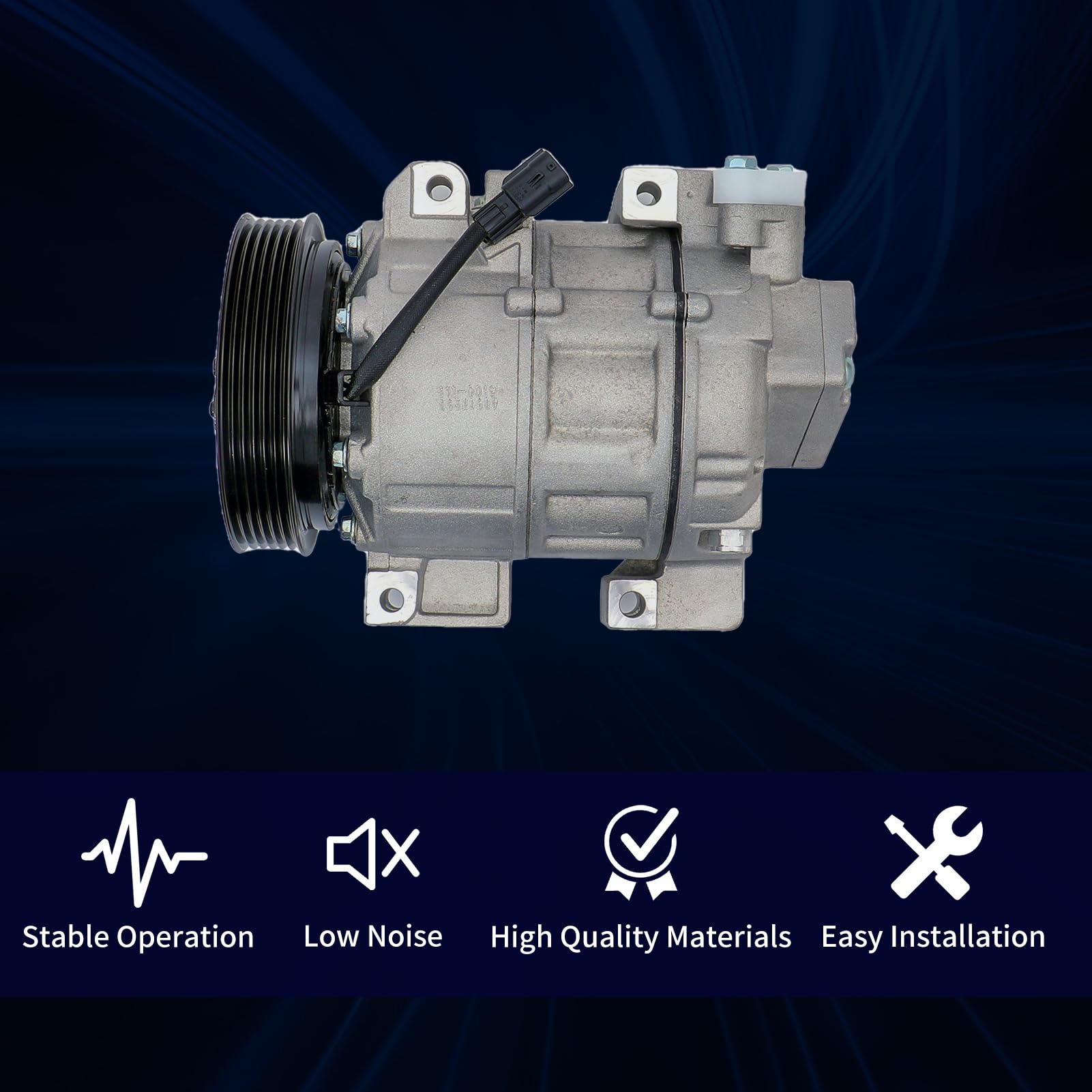 FKG AC Compressor and A/C Clutch 92600JA00A Fit for 2007-2012 Nissan Altima 2.5L, 2007-2012 Nissan Sentra 2.5L - Image 5